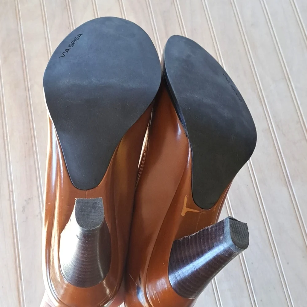 Via Spiga Brown Leather Heels - Picture 7 of 13